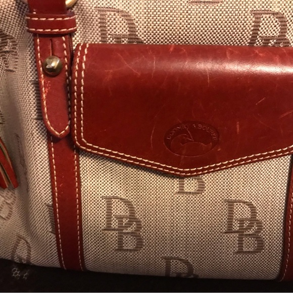 Dooney & Bourke Signature Double Handle Bag canvas leather - Picture 6 of 11